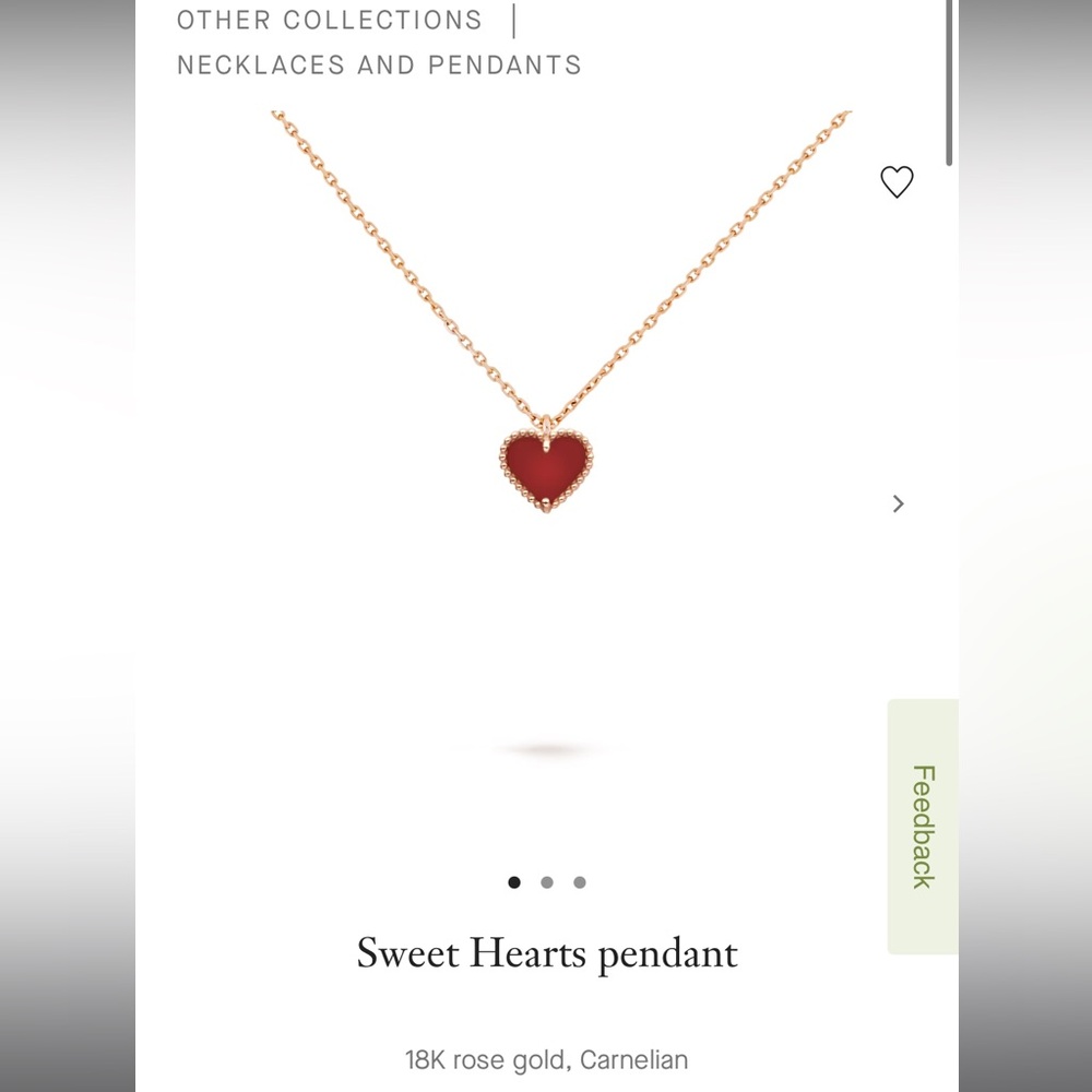 Van Cleef & Arpels Sweet Hearts Pendant Necklace